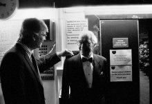 Darius with Dave, backstage at The Barbican, London, 2000. (Copyright Olivia Hemingway)